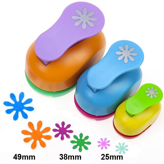 (3/8",5/8",1") Daisy Shaped craft punch Scrapbooking School DIY Flower Paper Cutter EVA foam Petal Hole Punches: 25mm38mm49mm