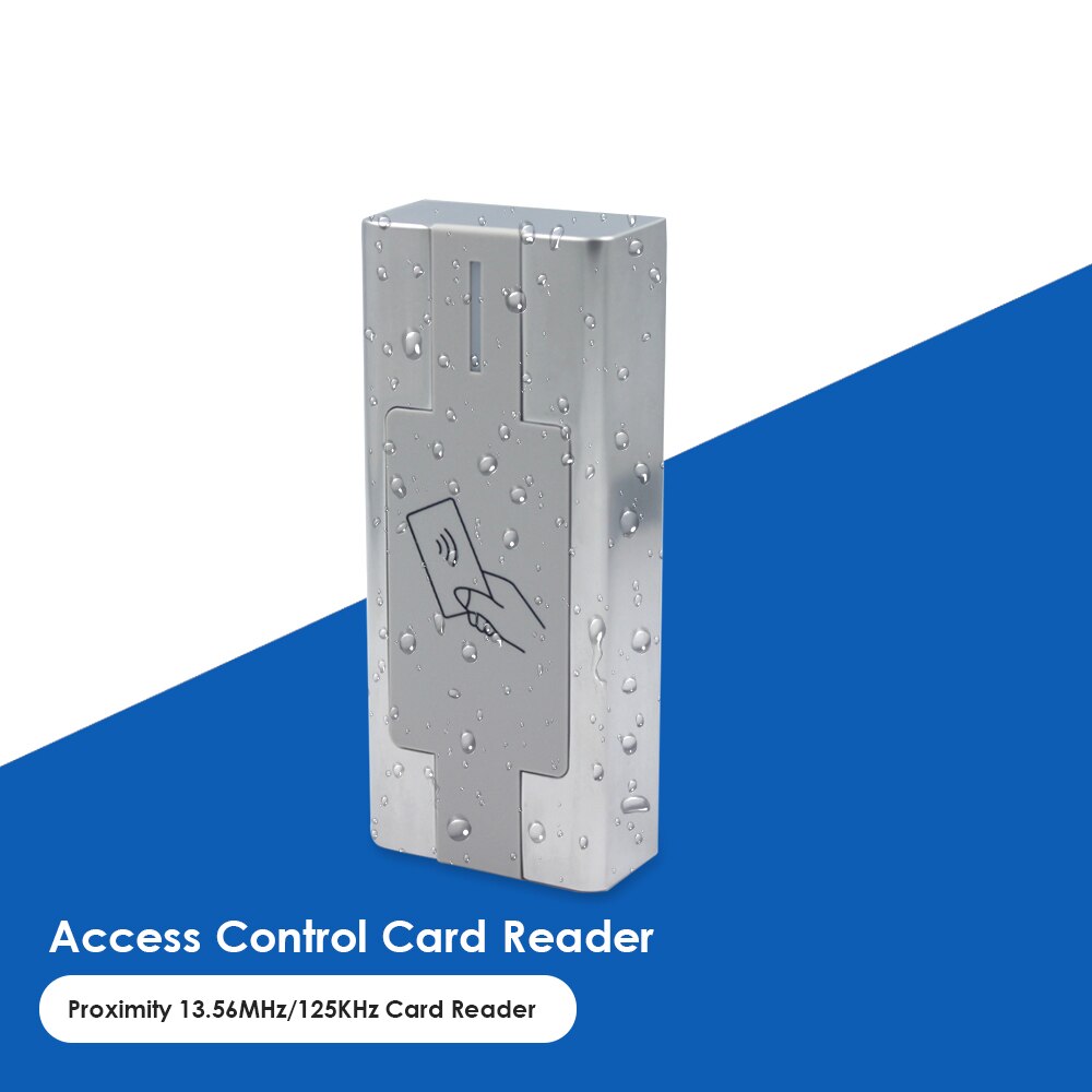 H2R IP67 Waterproof Access Control Card Reader 125KHz 13.56MHz Smart Proximity Reader Weigand 26/34 Output