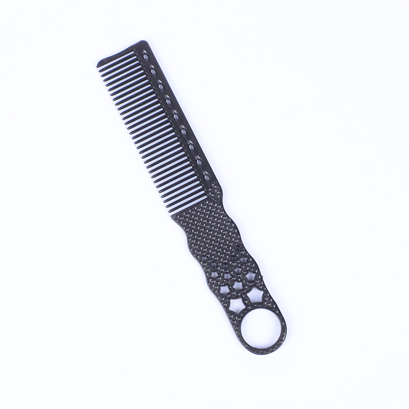 Hårklipp kam karbon kam salong frisør styling verktøy salong menn kvinner hår styling flat kam расческа для волос