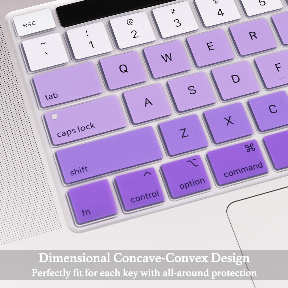 Gradiënt Kleur Keyboard Skin Cover Voor Macbook Pro 13 Inch M1 A2338 A2251 A2289 Touch Bar Ons Voer Engels zachte Siliconen