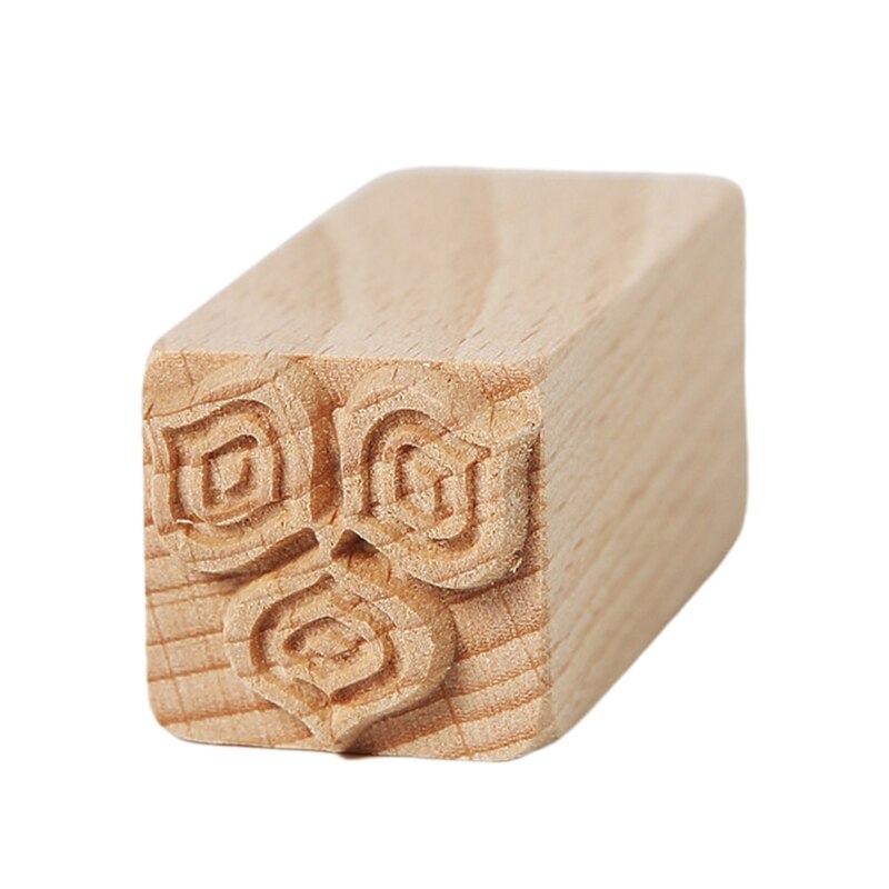 Houten Aardewerk Stempel Diy Klei Gereedschappen Postzegels Modellering Patroon Stempel 101A: 02