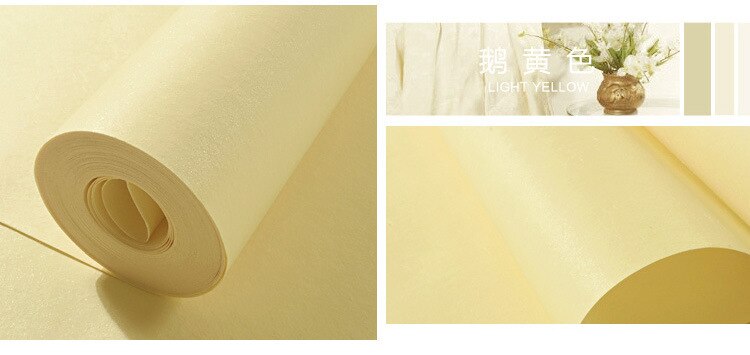 Solid Color Wallpaper Modern Simple Bedroom Plain Living Room Beige Study Restaurant Background Warm Bright Yellow Wallpaper: Default Title