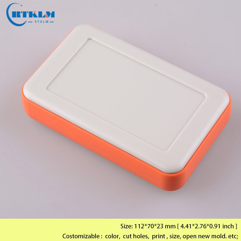 Handheld plastic enclosure abs plastic junction box power supply distribution box diy speaker box control enclosure 112*70*23mm: BMC70015-A3