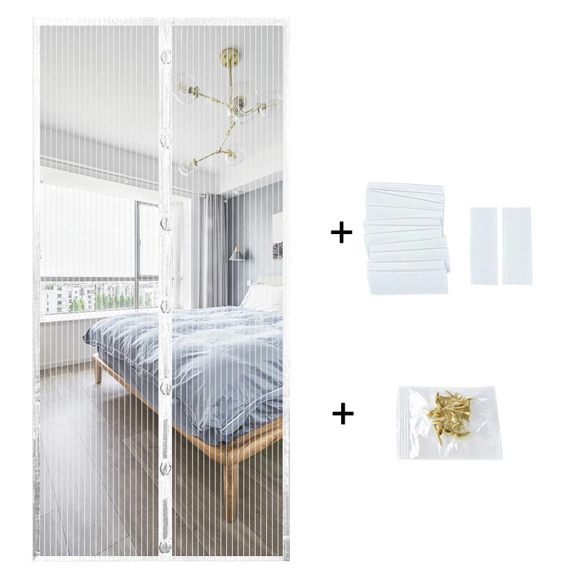 Myggenet dørnet magnet insekter lukker automatisk nem installation ventilationsgardin sandnet insektnet: 3*2.6 / Grøn