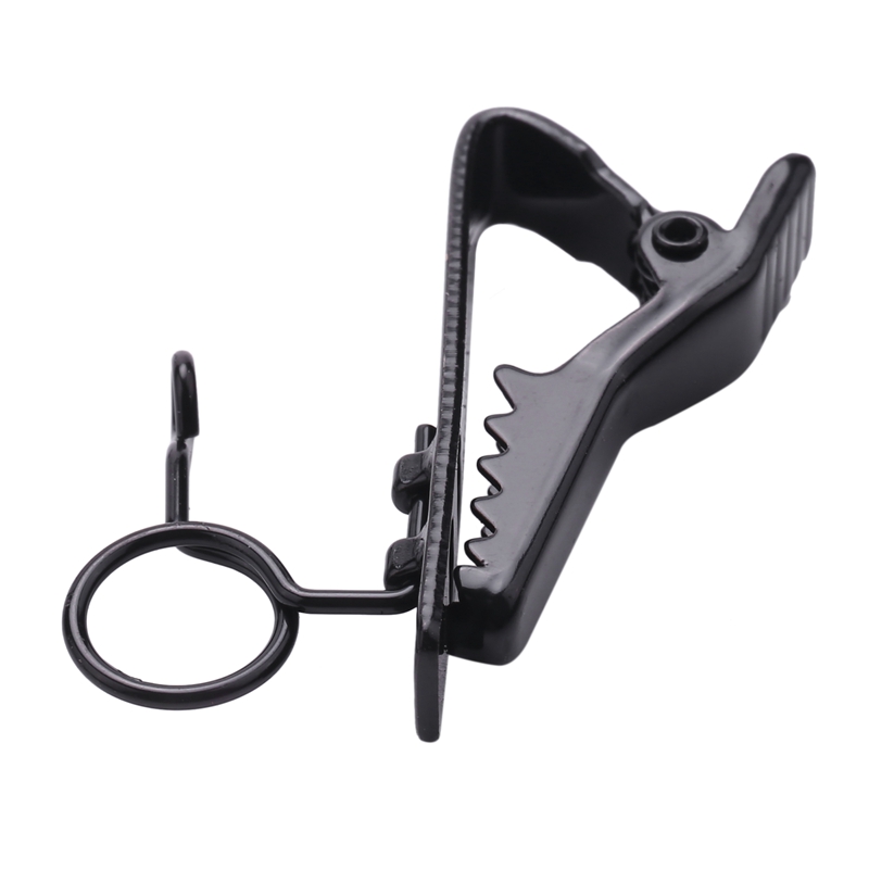 5 stück mini-ringe, mikrofonclips 7.5 mm krawattenclips, kragenclips, praktisch (schwarz)