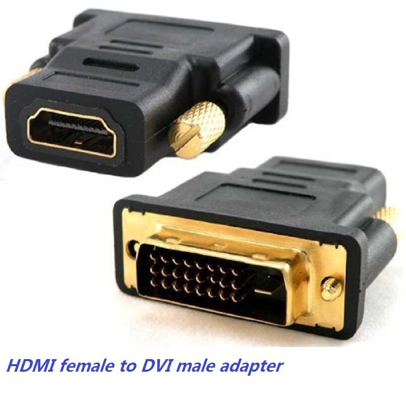 Dvi-d 24 + 1 pin naar hdmi vrouwelijke 19pin adapter gold plaat dvi-naar hdmi adapter
