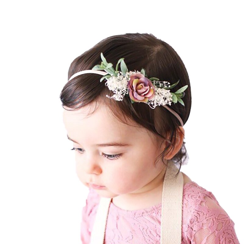 Bloem Baby Meisje Hoofdband Elastische Baby Foto Rekwisieten Zuigeling Hoofdband Voor Meisjes Baby Haar Accessoires