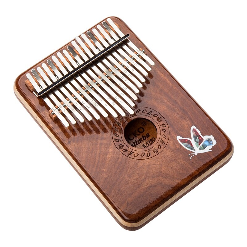 GECKO 17 Key Kalimba K17SD Thumb Piano Solid Red Sandalwood Musical Instrument for Kids Adult