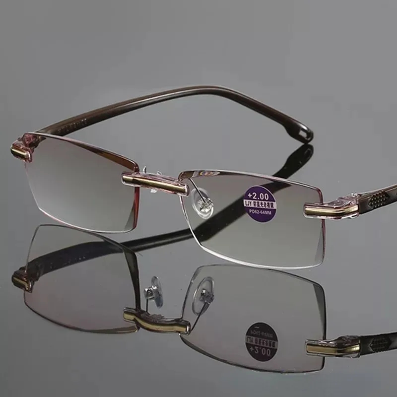 Anti Blauw Licht Leesbril Mannen Vergroting Eyewear Presbyope Bril Dioptrie Dimond Snijden + 1.0 ~ + 4.0 Heren Bril: Fluorescerende Gele / +350