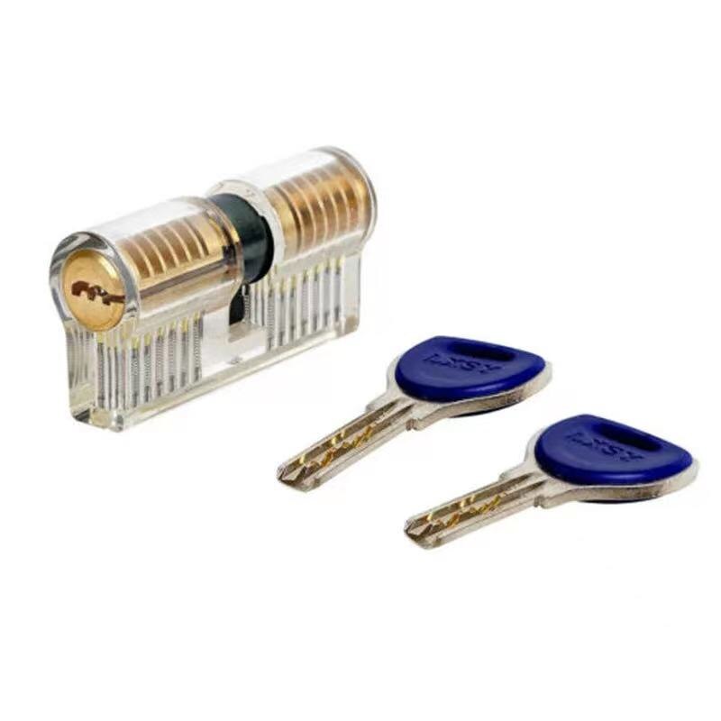 Locksmith Transparent Locks Pick Visible Cutaway Mini Practice View Padlock Hasps Training Skill For Furniture Hardware: B