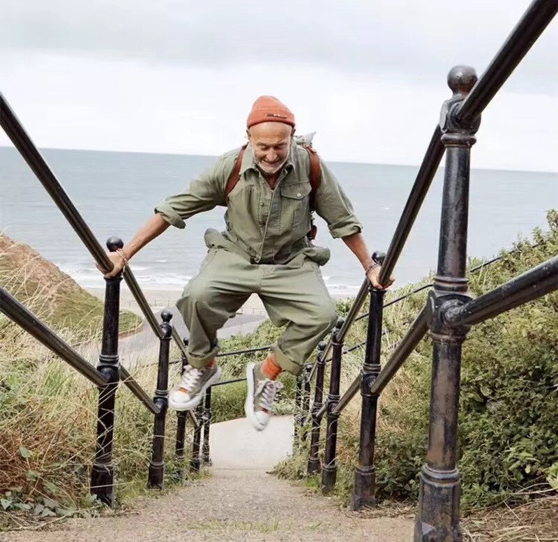 Mærke mænd overalls jumpsuits solide joggers rompers street style casual mænd bukser knap åben playsuits