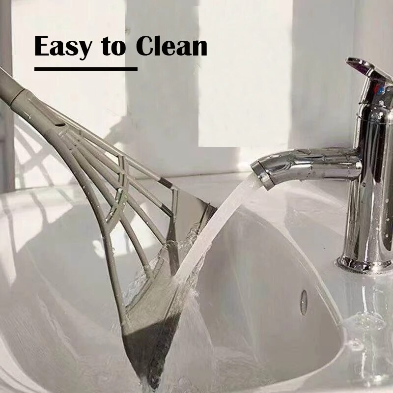 Foldable Magic Wiper Broom Mop Wiper Silicone Floor Clean Windows Pet Removal Brushes Non-stick Hair Sweeping Household Broom