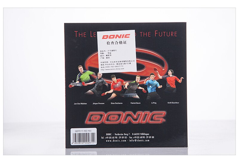DONIC-tenis de mesa con esponja de ping pong, tenis de mesa, Control de granos de ataque rápido, F3