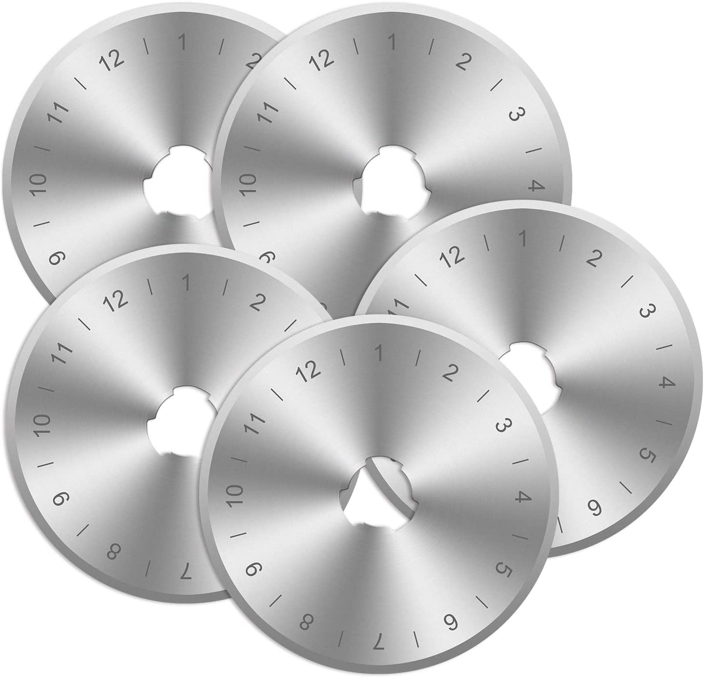 Leather Craft 45mm Rotary Cutter Leather Cutting Tool Fabric Cutter Circular Blade DIY Patchwork Sewing Quilting Fit Olfa Cut: 5 blades