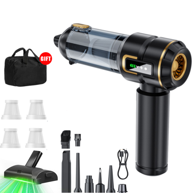 Auto Stofzuiger 998000PA Mini Draadloze Krachtige Sterke Scution Blower Auto Cleaner Handheld Draagbare Auto Stofzuigers: Geel