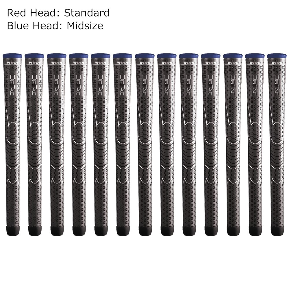 10 TEILE/LOS WINN DRITAC AVS Standard UND MITTELSTÄNDISCHE Golf GRIFFE: Midsize grau