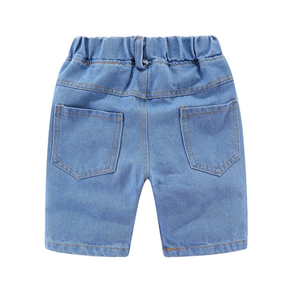 Mudkingdom-Shorts en Denim pour garçons, pour l'été, à la , élastique déchiré à taille solide, pour garçons