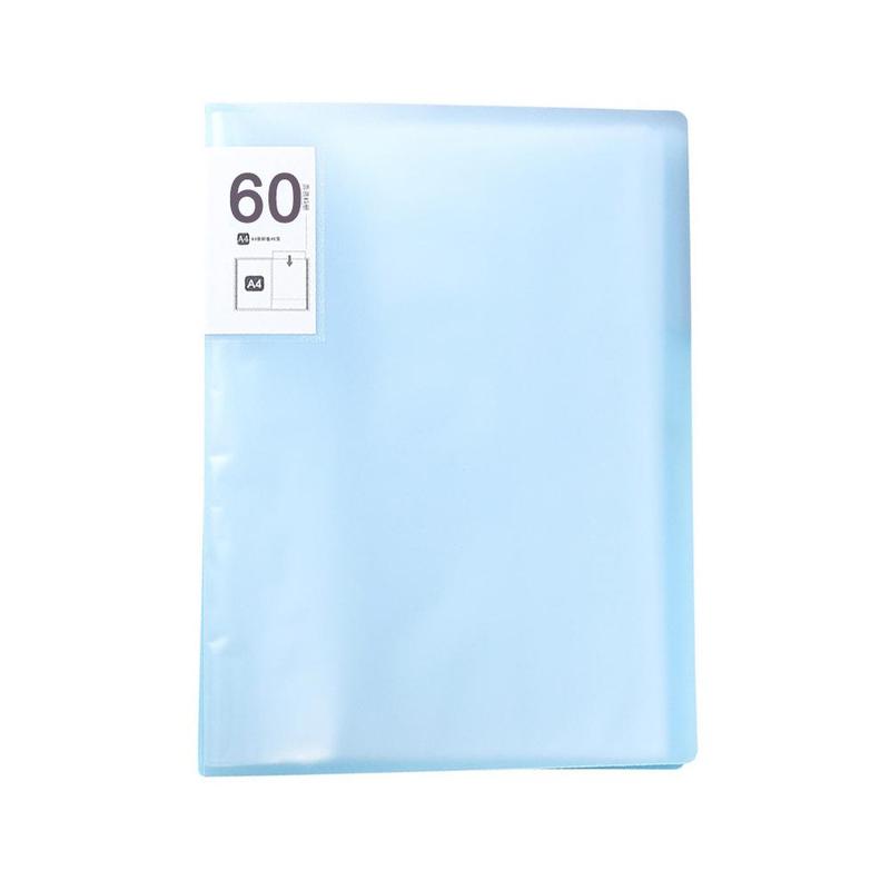 40/60 Pages A4 Transparent Document Information Booklet Office Information Folder Important File Storage Folder: D