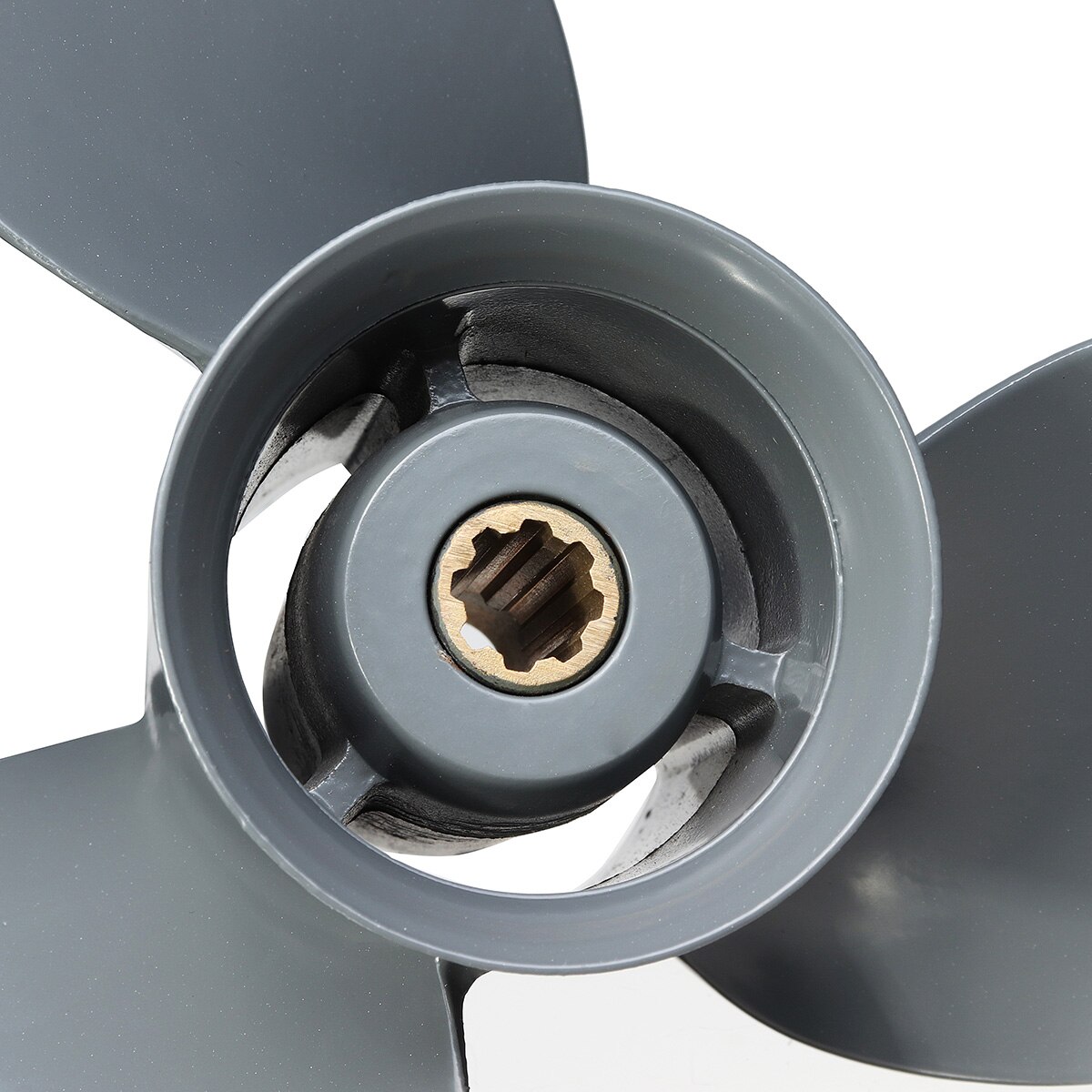 Aluminum Alloy Propeller R Rotation 3 Blades 8 Spline Tooths Gray For Honda Outboard Engine 8-20HP 9 1/4 x 9 58130-ZV4-009AH