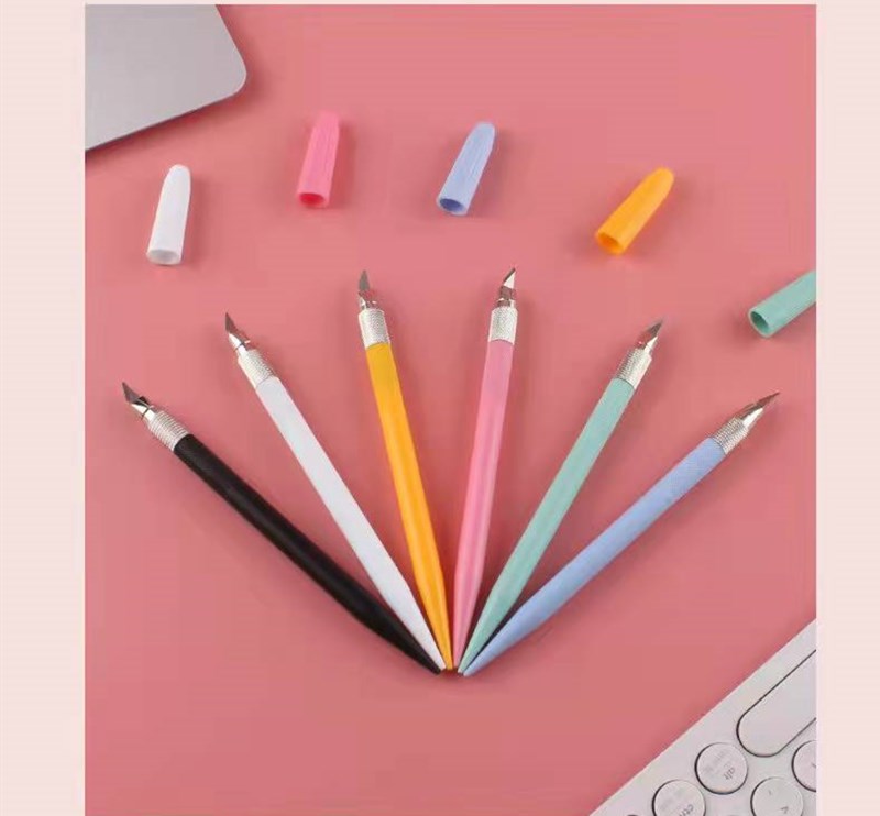 6 colors cutting pen knife cutting paper knife art utility knife express box knife paper cutter art carving knife handmade