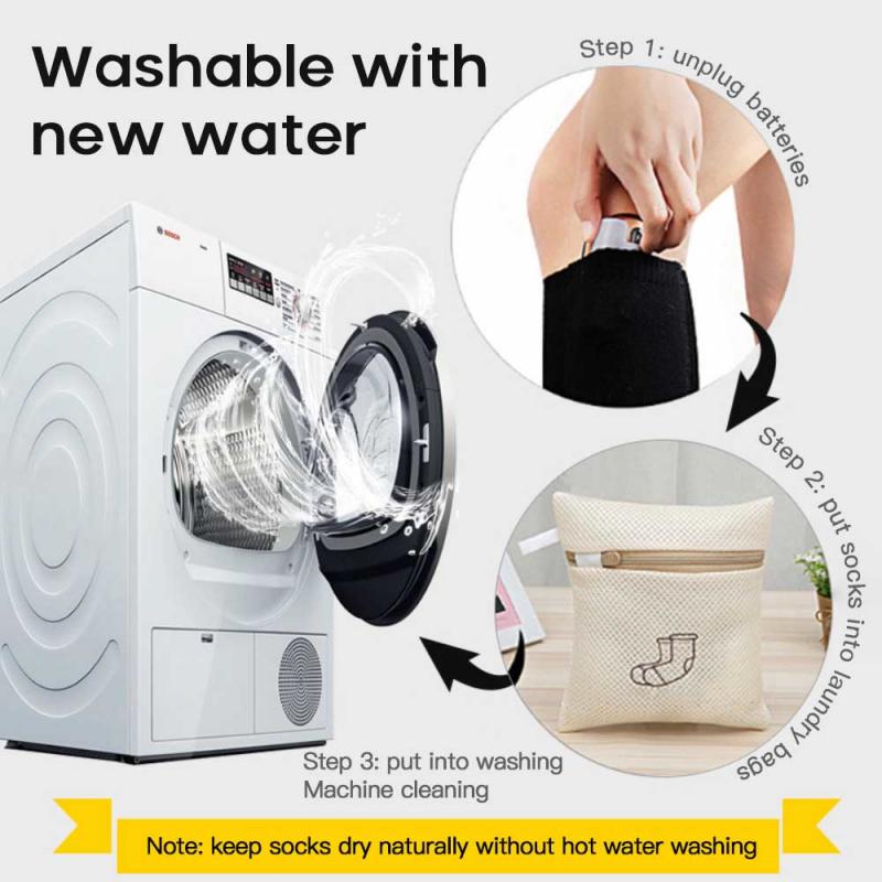 2Pcs Upgrade Verwarmde Sokken Elektrische Verwarmde Sokken Unisex Sport Sokken Oplaadbare Batterij Warme Sokken Boot Voeten Warmer Verwarming Sokken