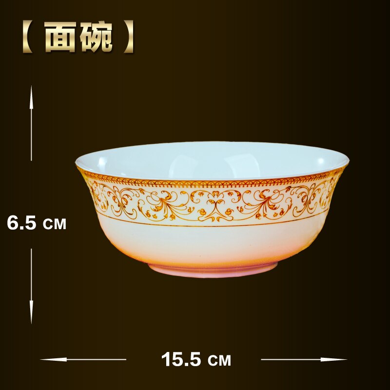 White Ceramic Tableware with Golden Floral Luxury Dinner Set Plates and Dishes Dinnerware Ceramic Bowls and Plates Spoon