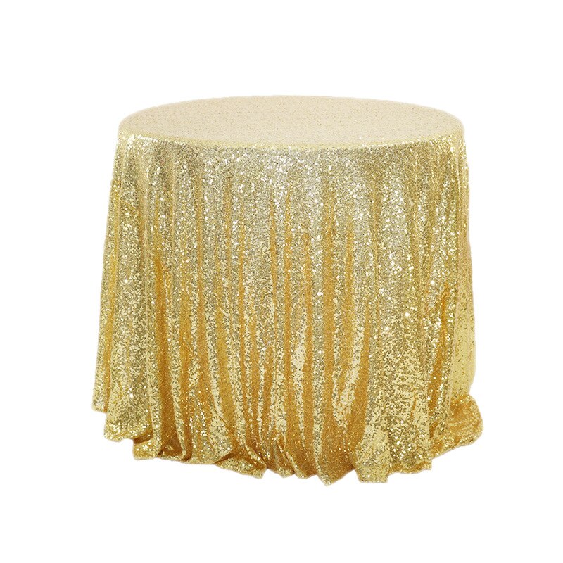 Table Cover Wedding Party Round Table skirt Sequin Tablecloth Rectangular stretche Table Skirt Cloth Glitter Table Home: 1 / 60cm