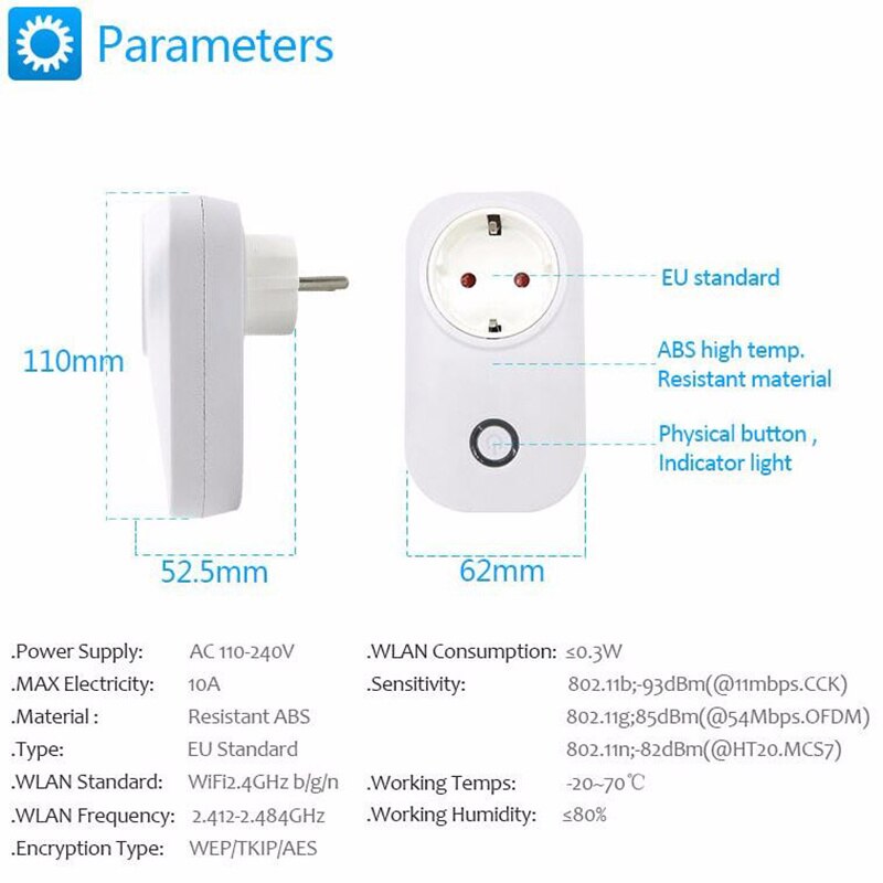 Sonoff S20 Eu-stecker Wifi Clever Steckdose Schalter Drahtlose APP Fernbedienung Steckdose zeitliche Koordinierung Schalter für Clever Heimat Alexa google