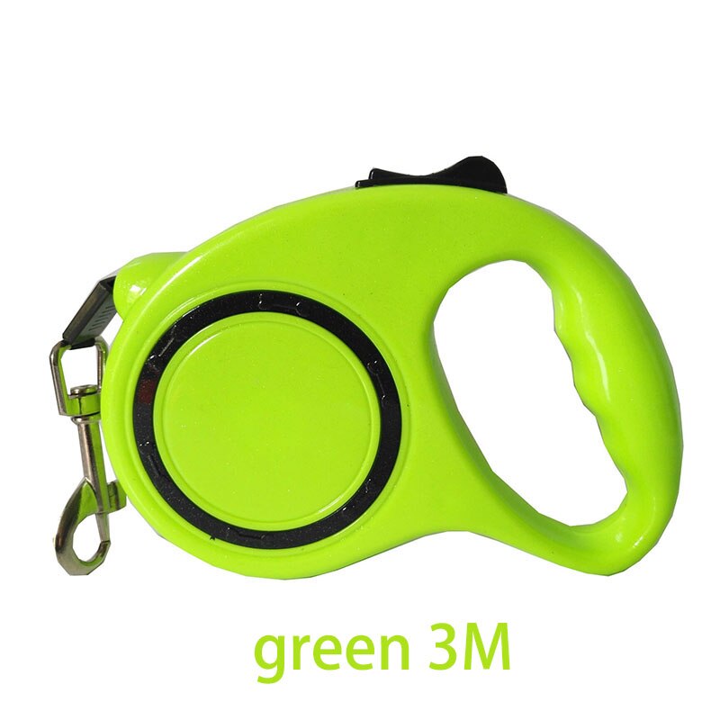 Automatische telescopische hondenriem, automatische hondenriem, automatische hondenriem, automatische telescopische hondenriem, draagbare hondenriem: Groen 3m