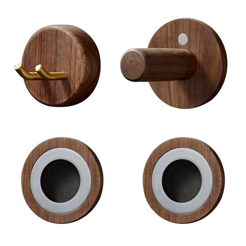 Soporte de pared para secador de pelo Dyson, soporte de madera maciza para secador de pelo, organizador de estante de baño: 4 Pcs