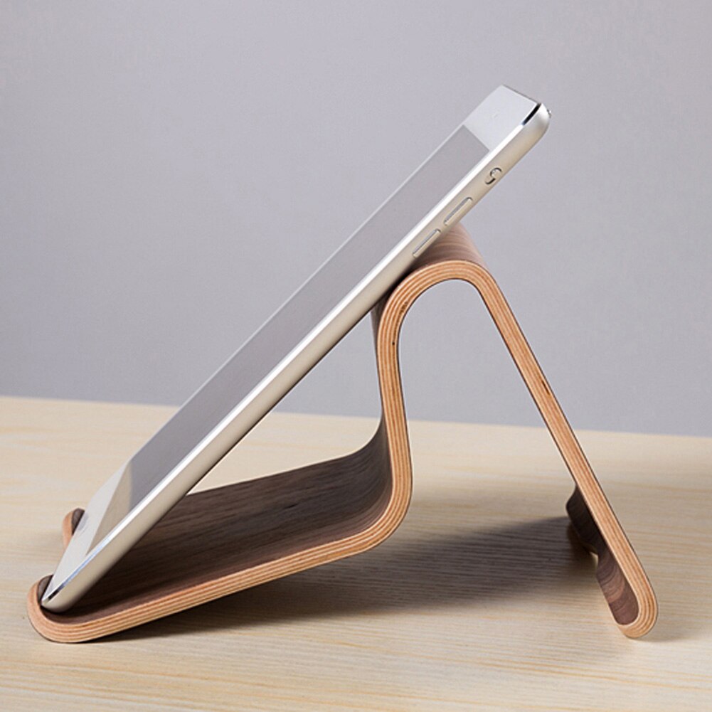 SAMDI Holz Universal Tablet Ständer Halter Anti-Rutsch Ständer Halter Halterung für iPad PC Telefon Unterstützung Halterung Tablet Halter stehen