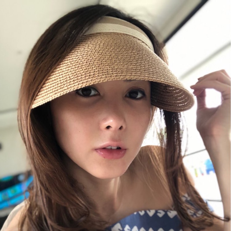 Korean Sun Visor Hat Women Summer Beach Sun Hat – Grandado