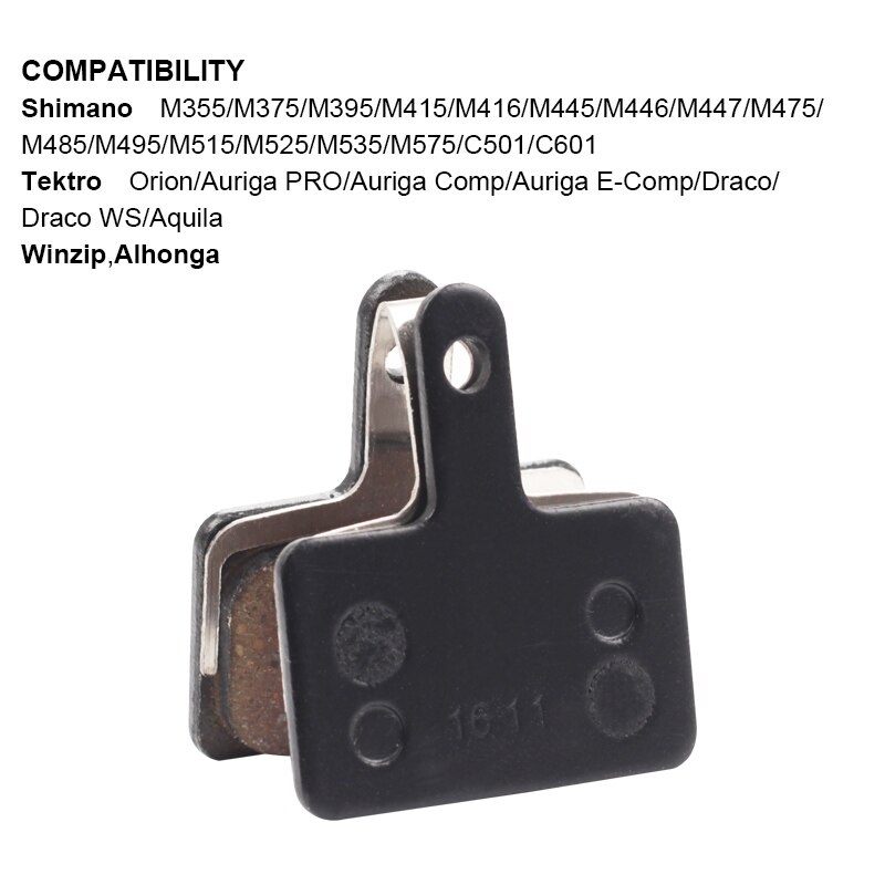BIKEIN 4 Pairs MTB Bike Resin Disc Brake Pads For Shimano M375 M395 M416 M445 M446 M485 M495 M515 M525 Auriga Pro