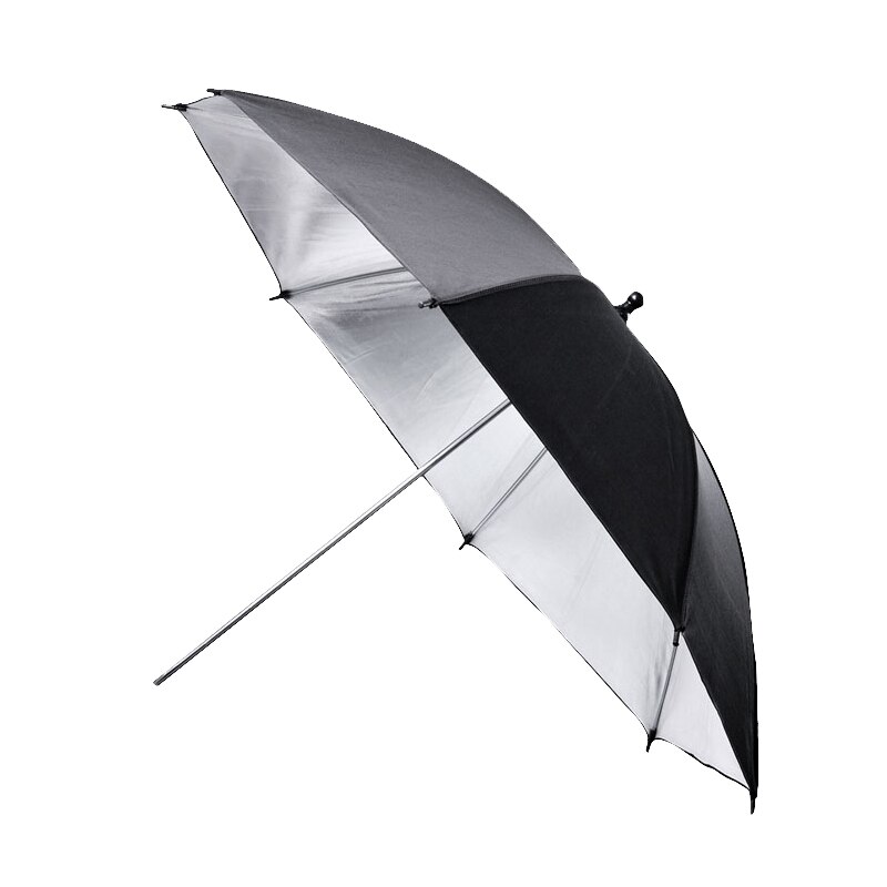 43inch/110cm Photography Pro Studio Flash Reflector Black Silver Reflective Umbrella Is helpful in studio shooting