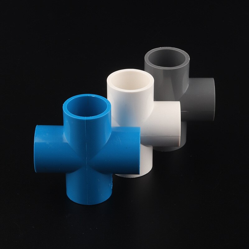 15 stuks 25mm kruis pvc-fittingen 4 -weg connector kunststof buisverbinding buismof slip voor watertoevoer irrigatie circulatie