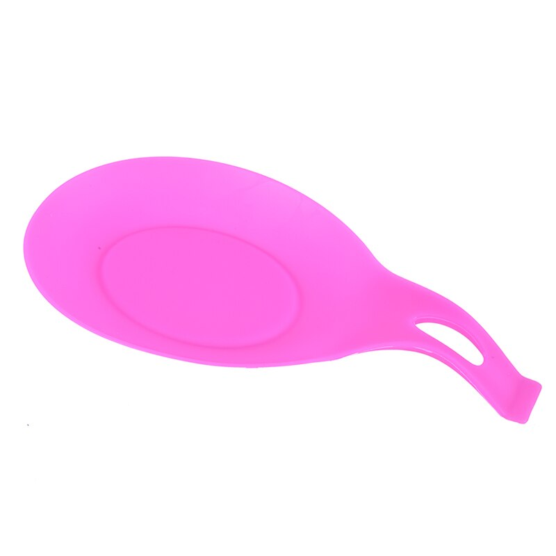 1pc dækkeservietter drikke glas coaster bakke ske pad spise måtte grydelapper silikone isolering ske hvile varmebestandig