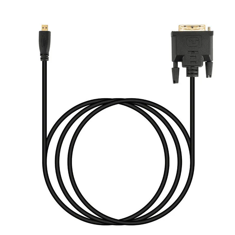 1M/1,8 M Micro HDTV HDMI MicroHDMI HD a DVI DVI-D 24 + 1 pines Cables adaptadores 3D 1080p para LCD DVD HDTV XBOX PS3 Monitor TV