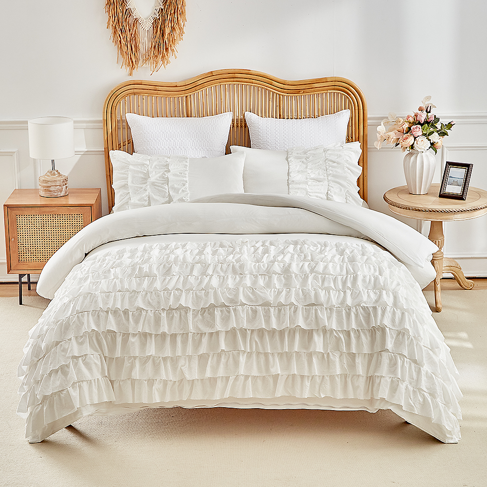 3 Stuks Koningin Dekbed Dekbed Effen Kleur Cover Kussenslopen Set Enkel Dubbel Beddengoed Set Voor Slaapkamer Beddengoed sets: 150*200 CM / Beige