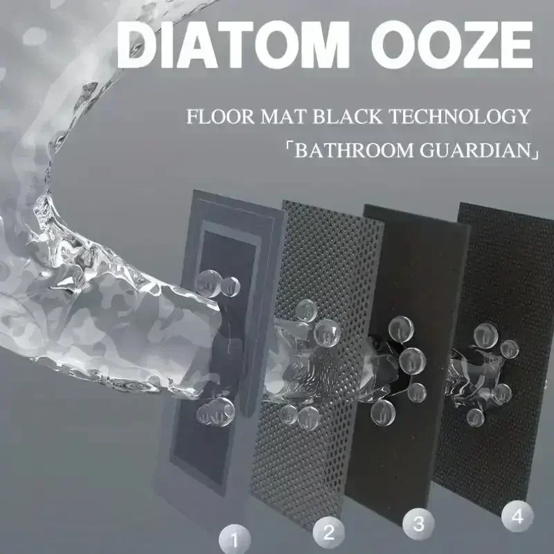 Wood Grains Printed Bathroom Mat, Absorbent Bath Carpets, Toilet Doormat, Floor Rugs, Beside Bathtub, Anti-Slip Pad 40x60