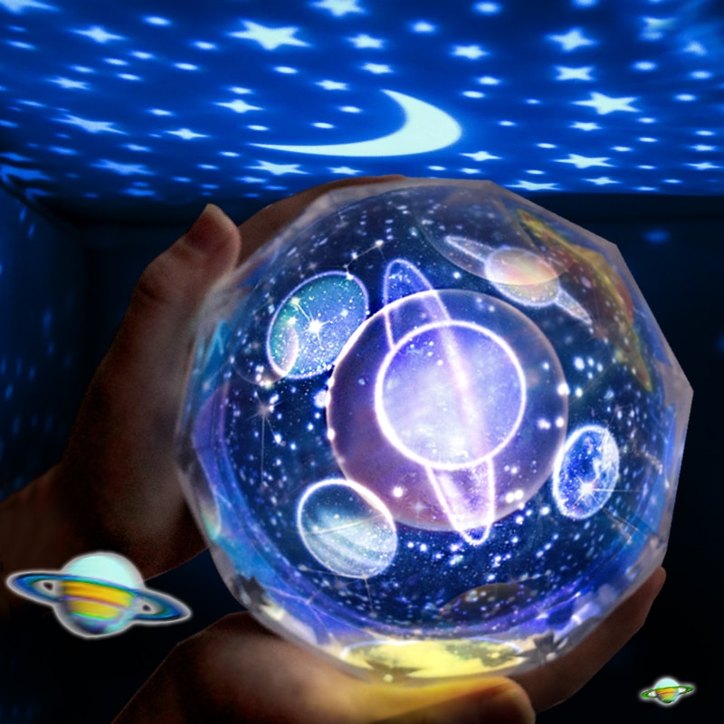 Starry Sky Nacht Licht Planet Projektor Earth Universe LED Lampe Bunte Drehen Blinkende Sterne Spielzeug Kinder Baby Weihnachten