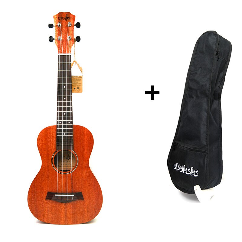 21 "sopranowe ukulele mała gitara ukulele 4 struny palisandrowy gryf mahoń elektryczny ukulele z ulec poprawie EQ uke struna gitarowa: ukulele z torba
