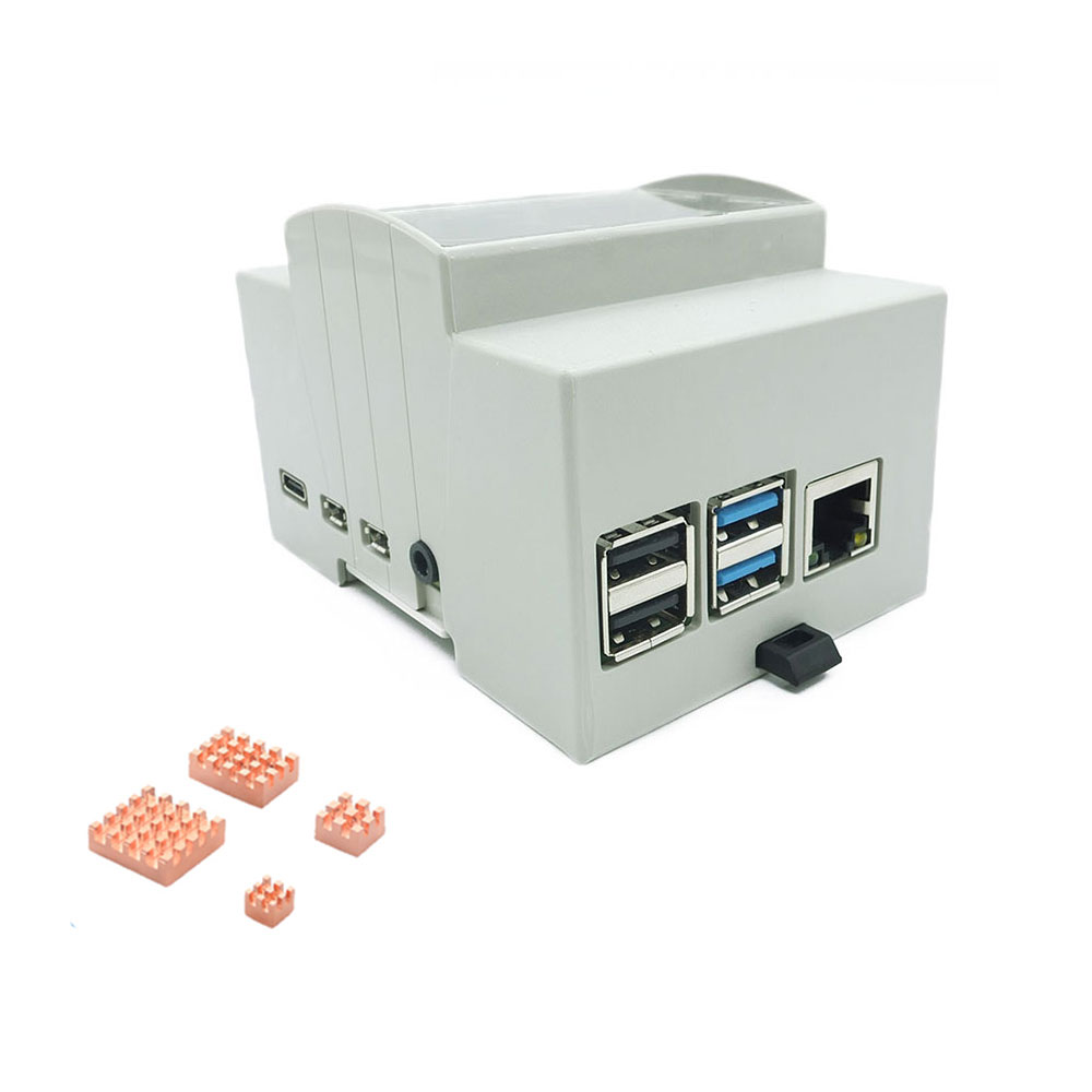 Boîtier de protection pour Raspberry Pi 4, modèle B, ABS, blanc, directe: vert