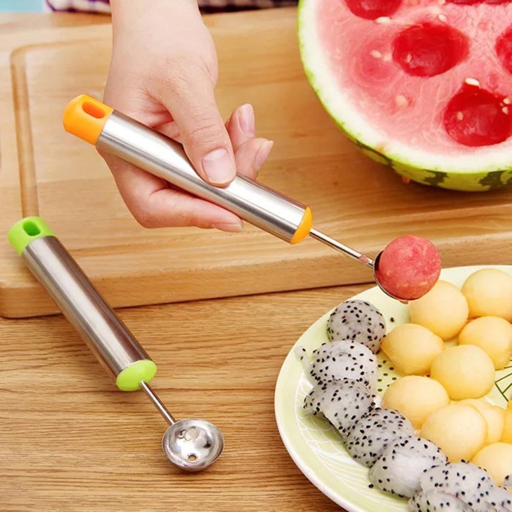 Cuchara de acero inoxidable para Hacer bolas de melón, utensilio de cocina