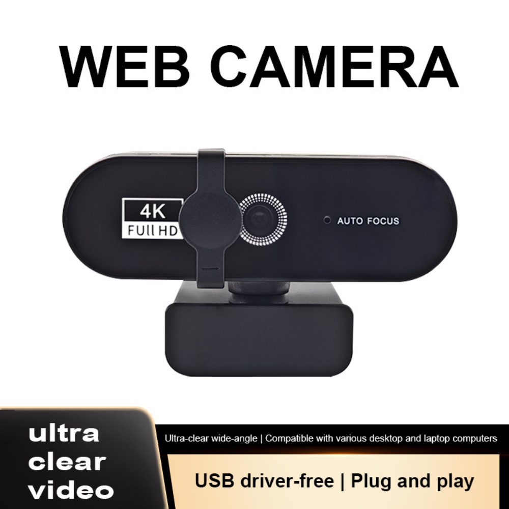 4k webcam per computer con messa a fuoco automatica, 1080p webcam per computer ad alta definizione, rete usb, trasmissione in diretta, 2k webcam full hd con microfono