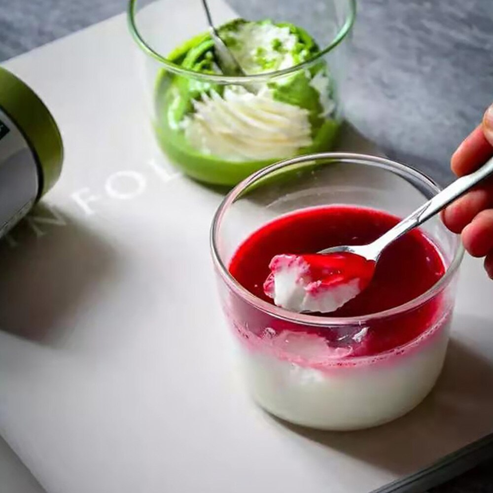 2pcs Glass Tableware Fruit Dessert Yogurt Cups Kitchen Transparent Yogurt Cups