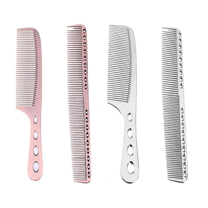 1/2pcs Metal Hair Comb Salon Anti-static Hairdresser Hair Cutting Combs Brush Hair Styling Tools Metal Steel Comb