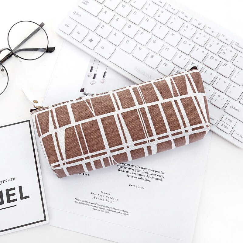 Leuke Kawaii Canvas Etui Hoge Capaciteit Pen Zakken Leuke Brief Potlood Zakken Voor Meisjes Schoolbenodigdheden Koreaanse Briefpapier: 8