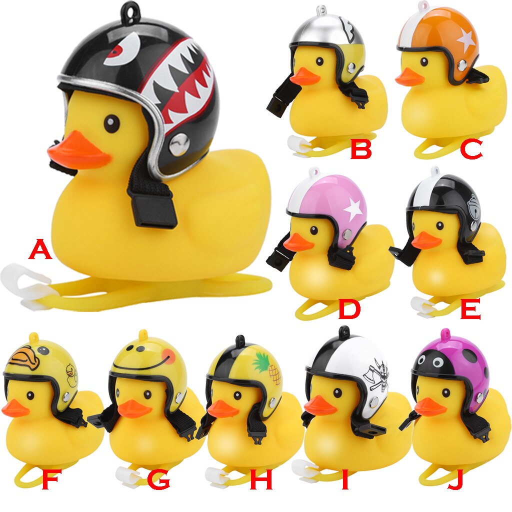 Dessin animé forme vélo cloches léger durable mignon canard VTT guidon phare accessoires vélo accessoires #35