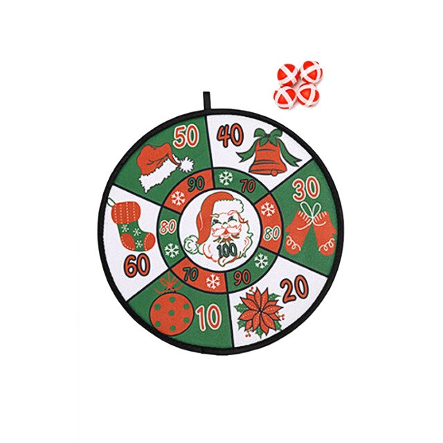 Christmas Dart Board Family Christmas Ornaments Toy Ball Dart Board Children Christmas Party Supplies: 01