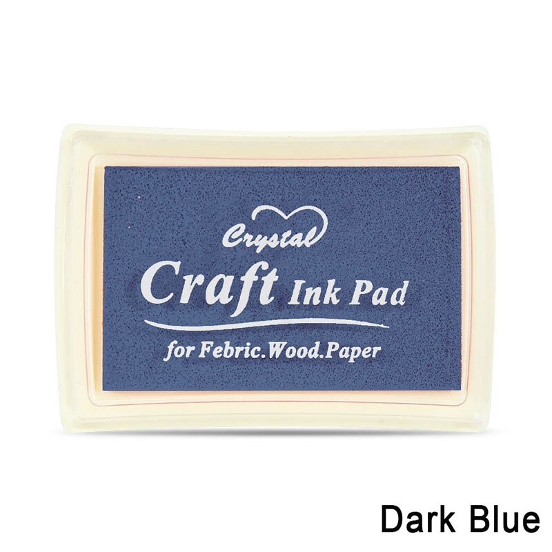 Blekkpute barnehåndverk oljegradient fargebasert gjør-det-selv blekkpute gummistempler papir scrapbooking 15 farger blekkpad fingermaling: Mørke blå
